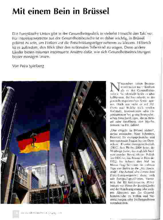 Vorschauseite 1: Mit einem Bein in Brüssel