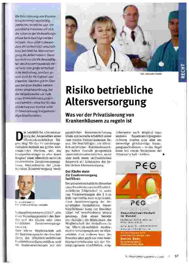 Vorschauseite 1: Risiko betriebliche Altersversorgung