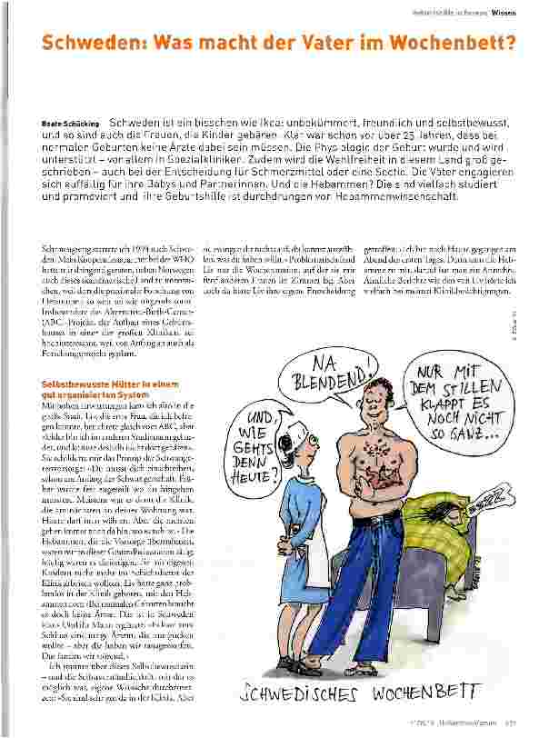 Vorschauseite 1: Schweden: Was macht der Vater im Wochenbett?