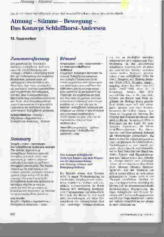 Vorschauseite 1: Atmung - Stimme - Bewegung -Das Konzept Schlaffliorst-Andersen