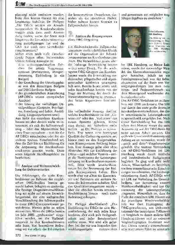 Vorschauseite 3: Die Einführung des neuen Entgeltsystems ist die revolutionärste politische Veränderung aller Zeiten im Krankenhaus
