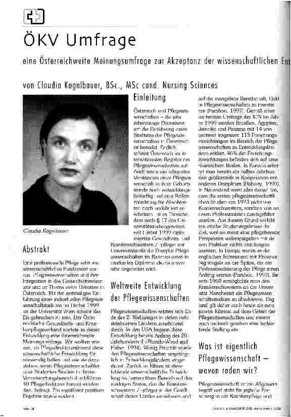 Vorschauseite 1: ÖKV Umfrage