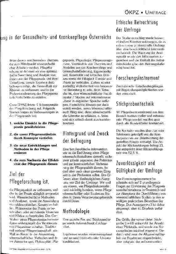 Vorschauseite 2: ÖKV Umfrage