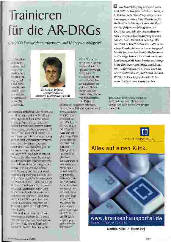 Vorschauseite 1: Trainieren für die AR-DRGs Bis 2003 Schwächen erkennen und Mängel ausbügeln!