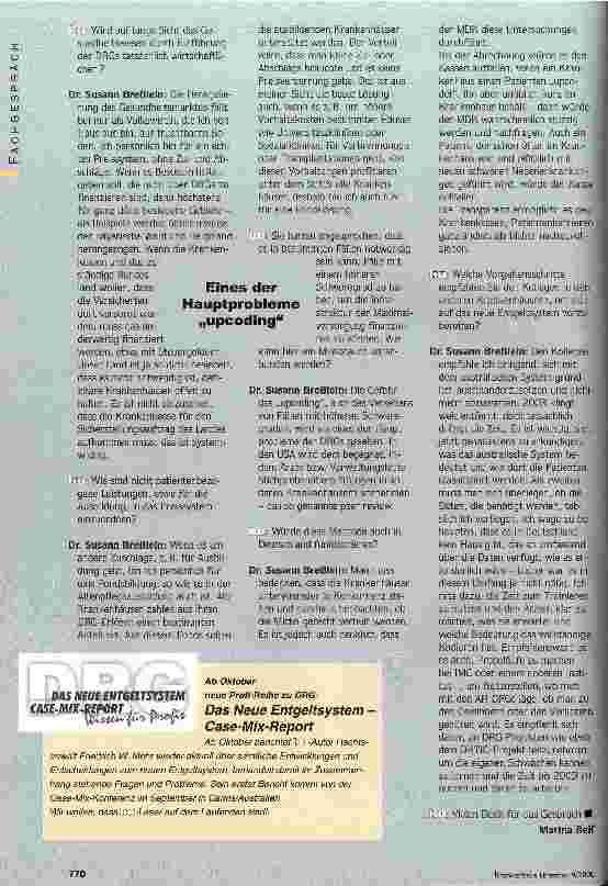 Vorschauseite 4: Trainieren für die AR-DRGs Bis 2003 Schwächen erkennen und Mängel ausbügeln!