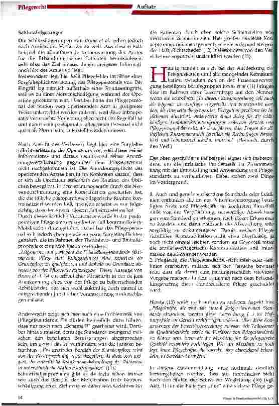 Vorschauseite 2: Zur Eigenverantwortung in der Pflege bei postoperativer Mobilisation
