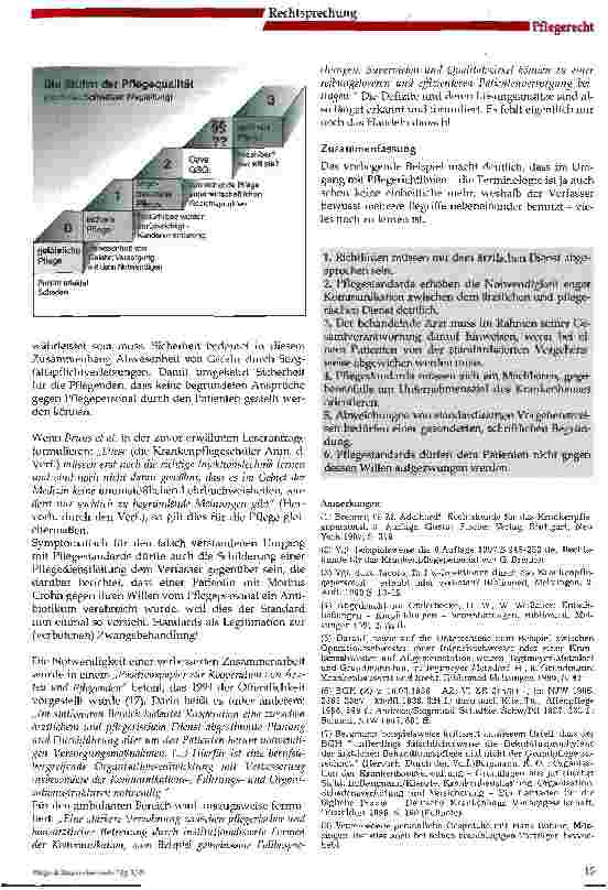 Vorschauseite 3: Zur Eigenverantwortung in der Pflege bei postoperativer Mobilisation