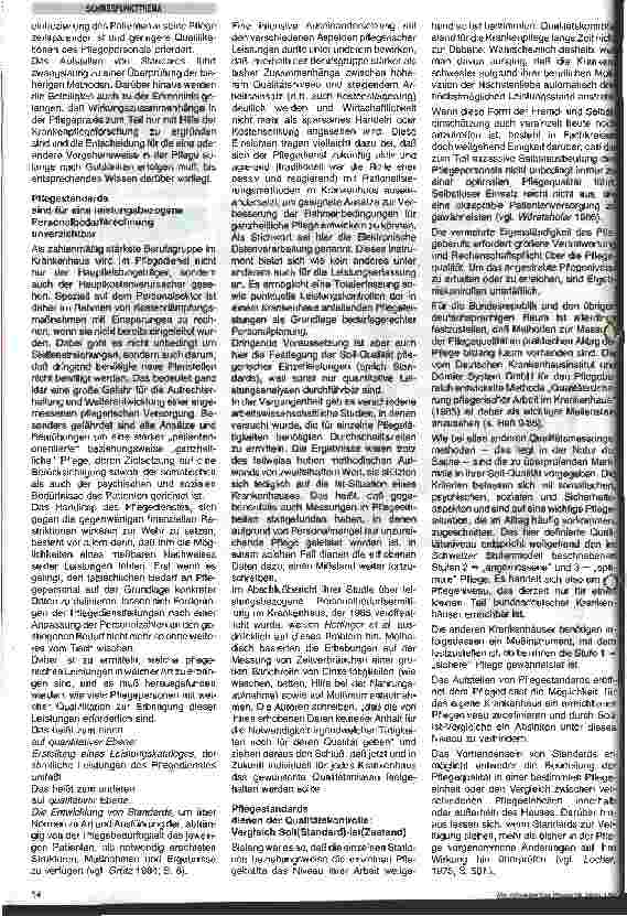 Vorschauseite 2: Sicherung des Qualitätsniveaus pflegerischer Arbeit durch Pflegestandards
