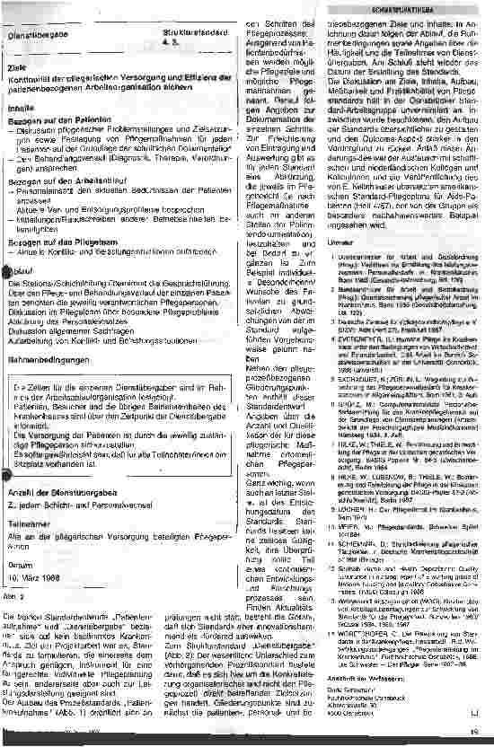 Vorschauseite 6: Sicherung des Qualitätsniveaus pflegerischer Arbeit durch Pflegestandards