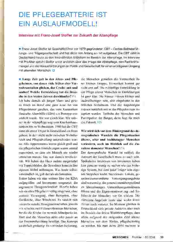Vorschauseite 2: DIE PFLEGEBATTERIE IST EIN AUSLAUFMODELL!