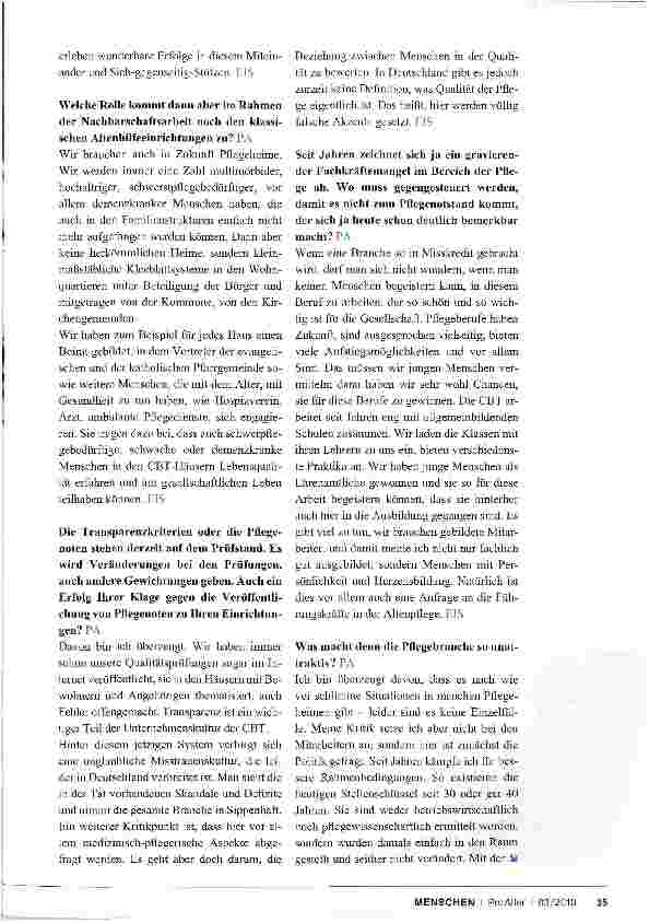 Vorschauseite 4: DIE PFLEGEBATTERIE IST EIN AUSLAUFMODELL!
