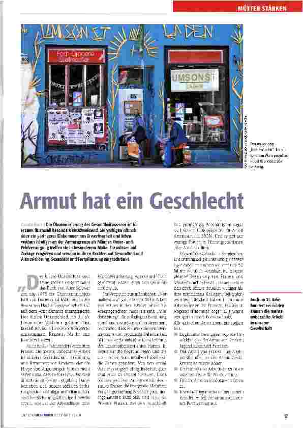 Vorschauseite 1: Armut hat ein Geschlecht