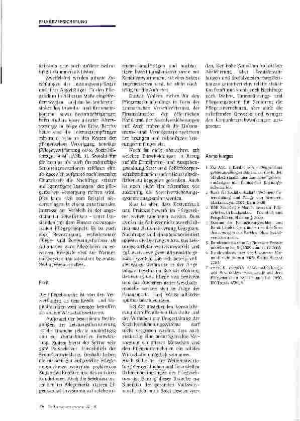 Vorschauseite 5: Auswirkungen der Finanzmarkt-und Wirtschaftskrise auf die Pflegebranche