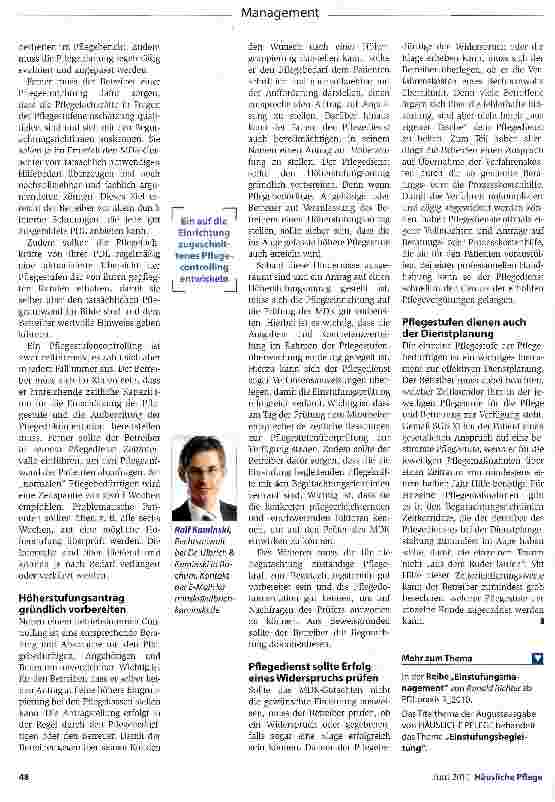 Vorschauseite 2: Der Schlüssel zur richtigen Pflegestufe