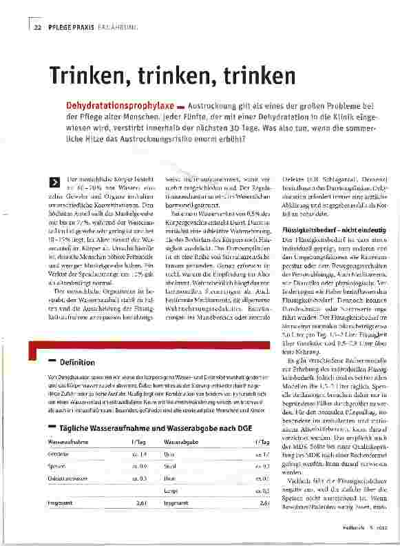 Vorschauseite 1: Trinken, trinken, trinken