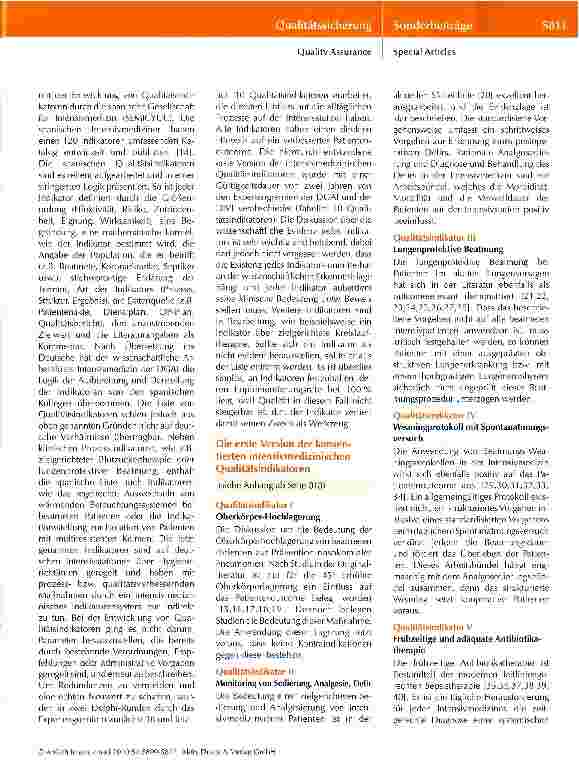 Vorschauseite 5: Qualitätsindikatoren in der Intensivmedizin: wozu?
