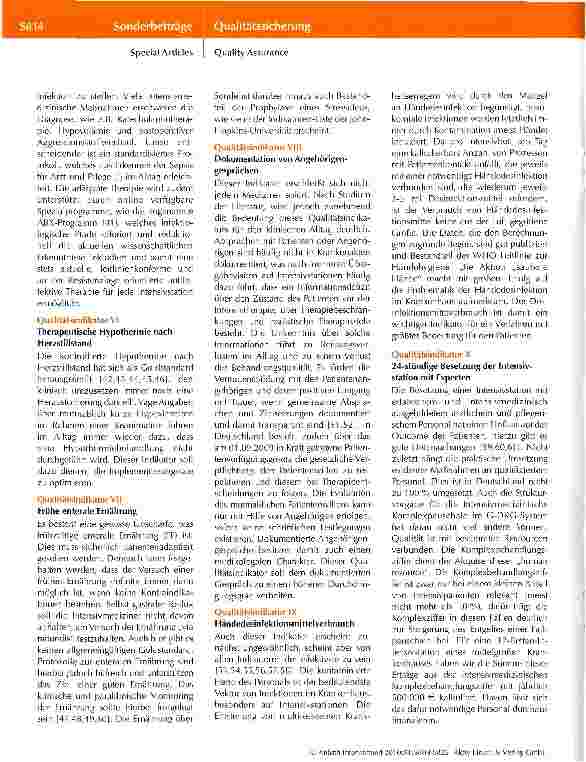 Vorschauseite 6: Qualitätsindikatoren in der Intensivmedizin: wozu?