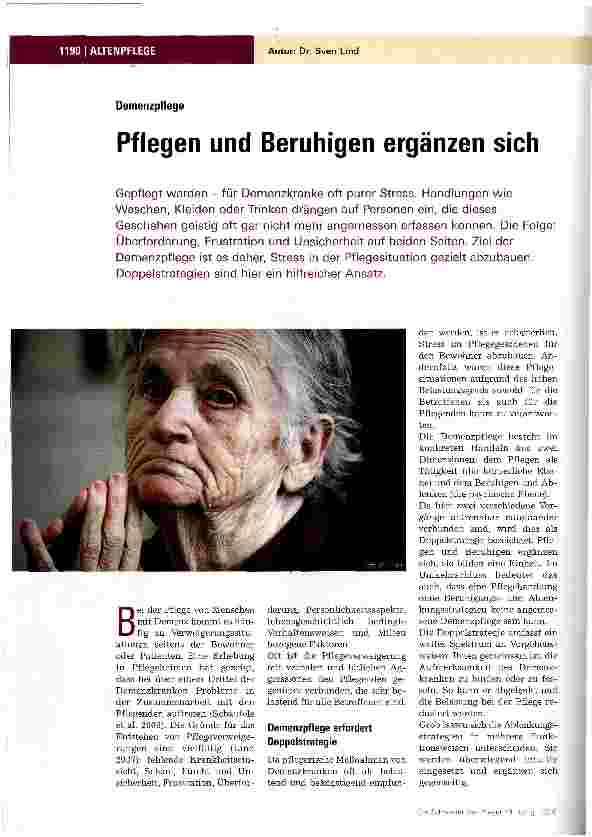 Vorschauseite 1: Pflegen und Beruhigen ergänzen sich