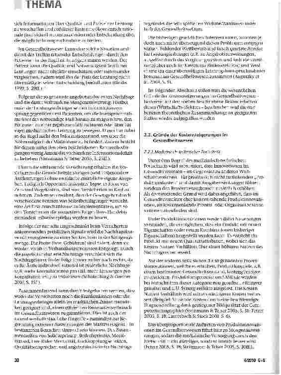 Vorschauseite 5: Kostensteigerungen im Gesundheitswesen