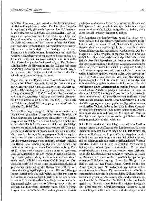 Vorschauseite 2: Aufklärung über Operation in laparoskopischer Technik, bei der der Patient bereits unter Medikamenteneinfluss steht, ist unwirksam