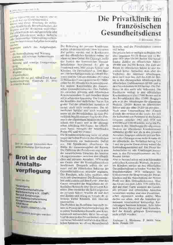 Vorschauseite 3: Die Aufbauorganisation der Krankenhaus-Verwaltung