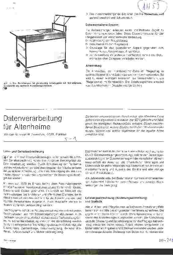 Vorschauseite 4: Heimbewohner-Datei für Alten-, Pflegeund Behinderten-Heime