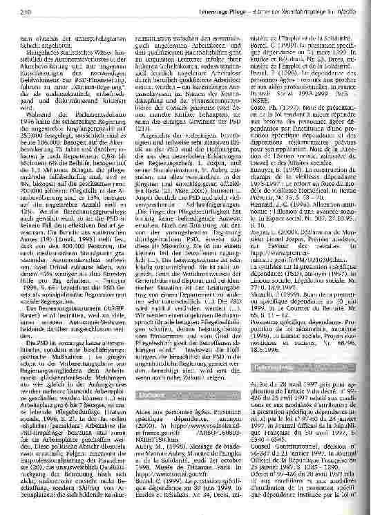 Vorschauseite 4: Das französische Pflegegeld - oder wie anders die deutsche Pflegeversicherung hätte ausfallen können