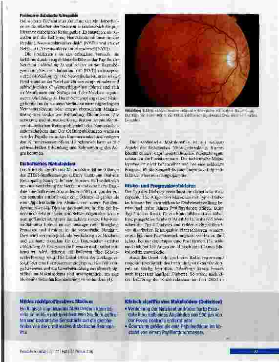 Vorschauseite 3: Diabetische Retinopathie