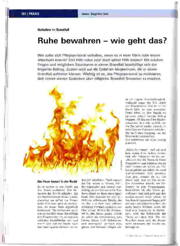 Vorschauseite 1: Ruhe bewahren - wie geht das?