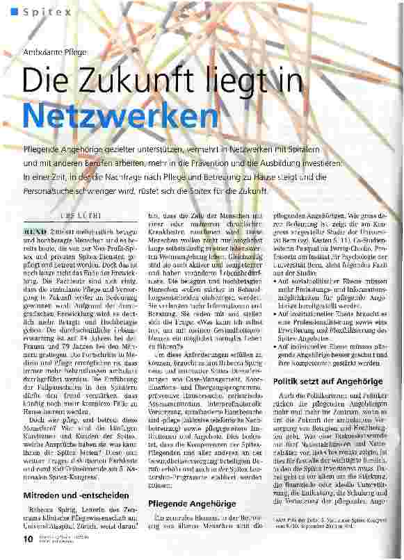 Vorschauseite 1: Die Zukunft liegt in Netzwerken