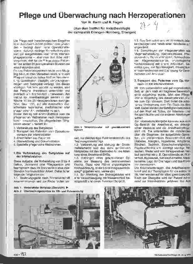 Vorschauseite 1: Pflege und Überwachung nach Herzoperationen