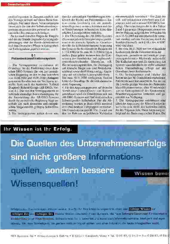 Vorschauseite 2: DRG-Vereinbarung zwischen DKG und GKV