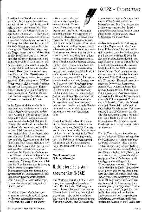 Vorschauseite 2: Aktuelle Schmerztherapie