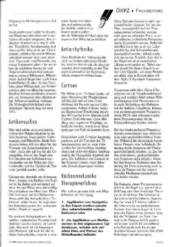 Vorschauseite 4: Aktuelle Schmerztherapie