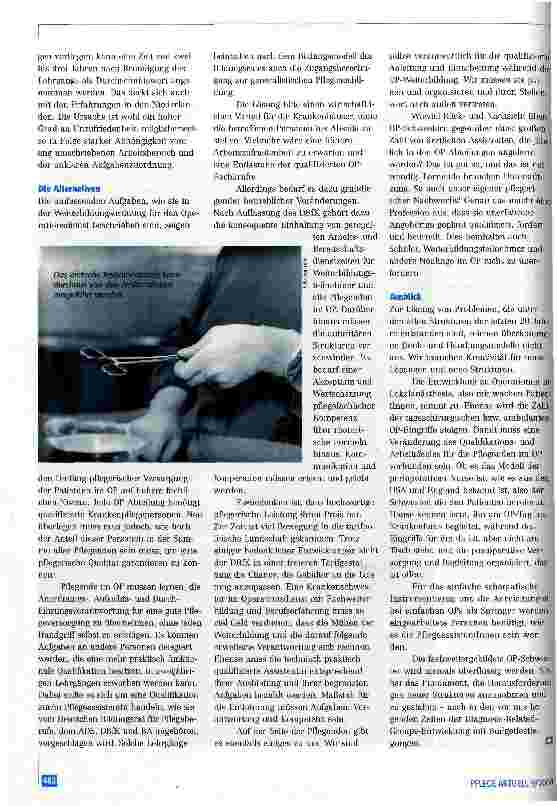 Vorschauseite 3: Operationsdienst - Fachweiterbildung oder technische Assistentin?