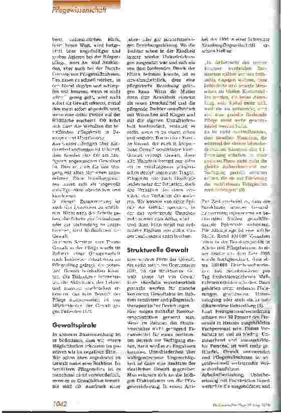Vorschauseite 3: Gewalt in der Pflege? Mit mir nicht! Menschen würdig pflegen