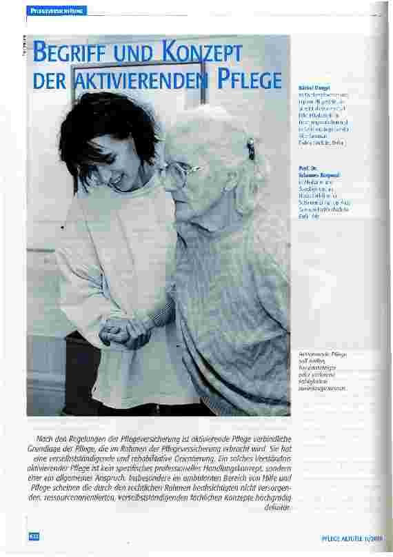 Vorschauseite 1: Begriff und Konzept der aktivierenden Pflege