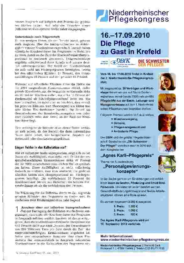 Vorschauseite 6: Förderprogramm Pflege: Erster Bericht liegt vor