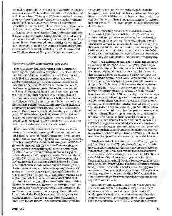 Vorschauseite 5: Wettbewerb im deutschen Gesundheitswesen Ideen und Interessen bei der Reform der gesetzlichen Krankenversicherung