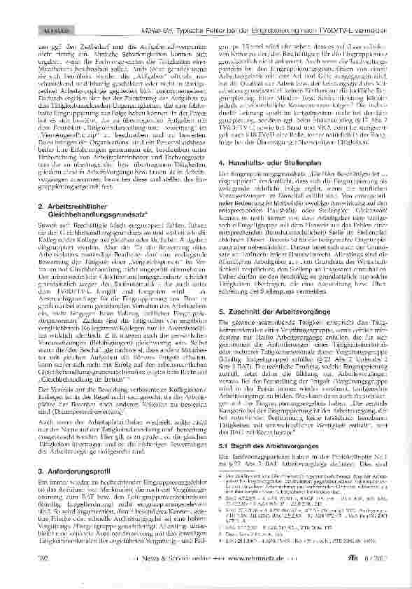Vorschauseite 2: Typische Fehler bei der Eingruppierung nach TVöD/TV-L vermeiden
