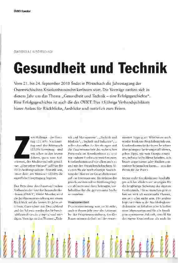 Vorschauseite 1: Gesundheit und Technik
