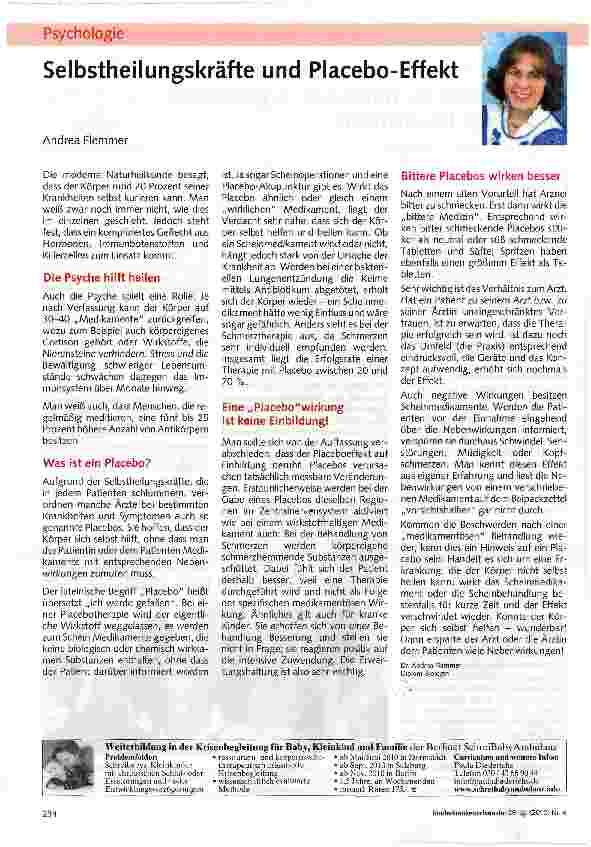 Vorschauseite 1: Selbstheilungskräfte und Placebo-Effekt