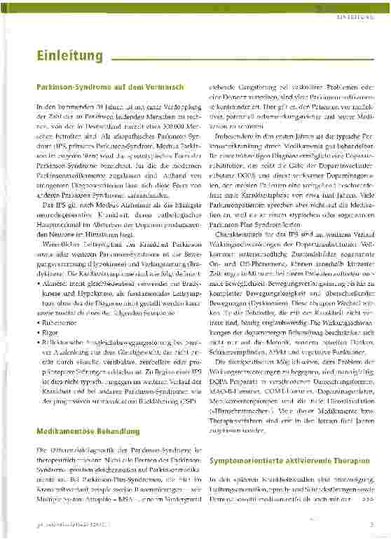 Vorschauseite 3: PARKINSON-SYNDROME
