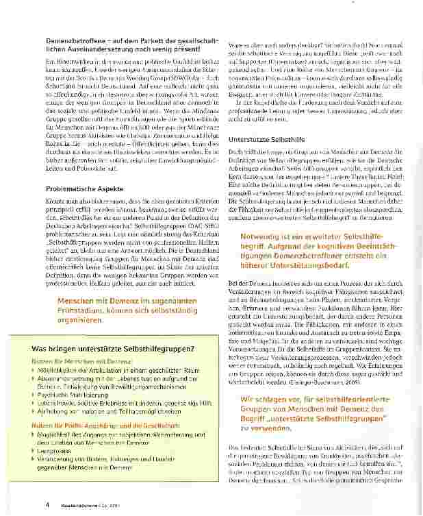 Vorschauseite 2: Unterstützte Selbsthilfegruppe - ein Konzept