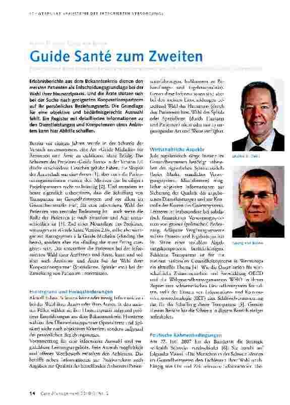 Vorschauseite 1: Guide Sante zum Zweiten