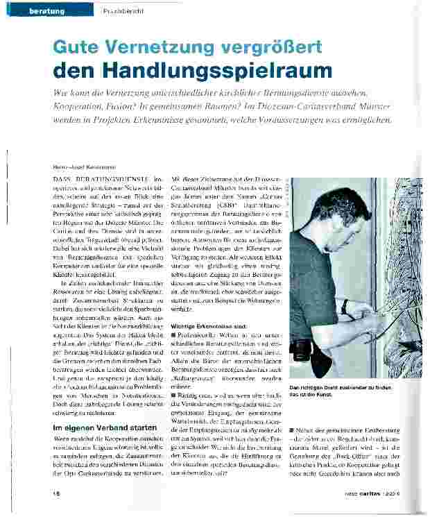 Vorschauseite 1: Gute Vernetzung vergrößert den Handlungsspielraum