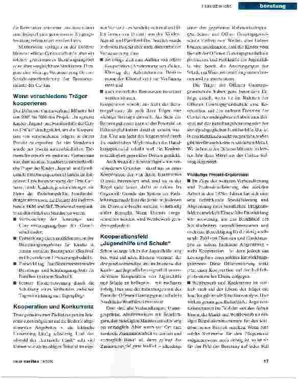 Vorschauseite 2: Gute Vernetzung vergrößert den Handlungsspielraum