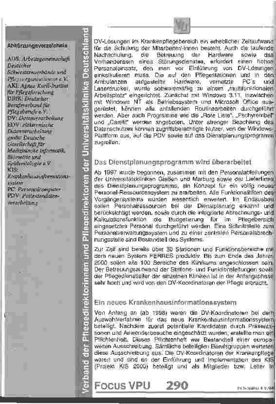 Vorschauseite 3: Verband der Pflegedirektorinnen und Pflegedirektoren der Universitätsklinika Deutschland (VPU)