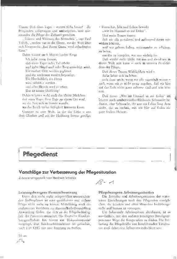 Vorschauseite 1: Vorschläge zur Verbesserung der Pflegesituation