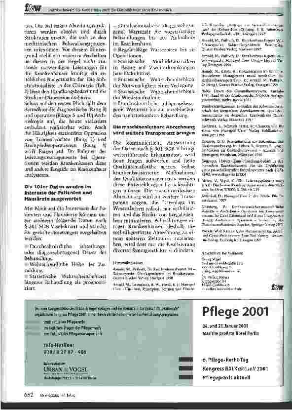 Vorschauseite 5: Der Wettbewerb der Kassen setzt auch die Krankenhäuser unter Kostendruck